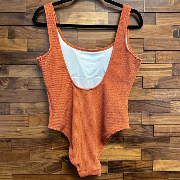 PINK - Crinkle Scoop One Piece Swimsuit - Picture 4 of 4